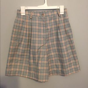 Lizsport Blue Plaid Shorts Size 8